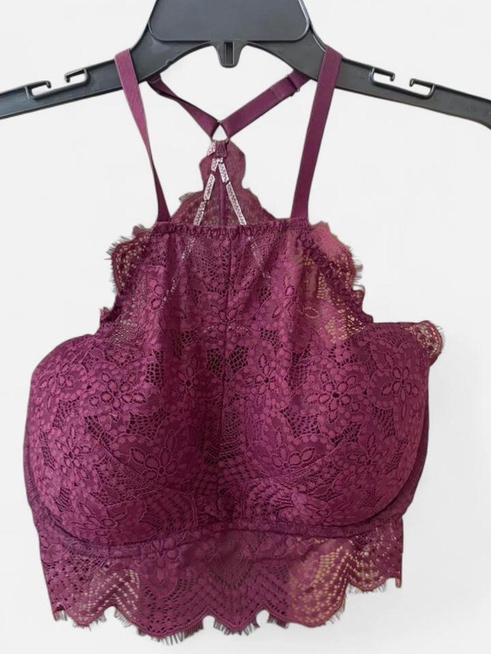 Victoria’s Secret Women's Lace Bralette Halter - purple